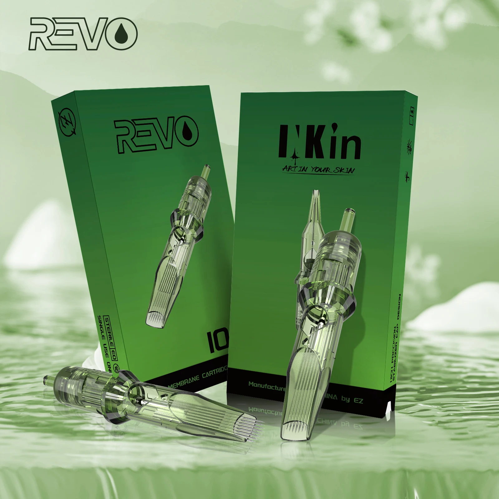 

INKIN REVO Tattoo Cartridge Needles Re-define Precision Tattoo Cartridge Disposable Sterilized Safety for Round Liner Shader