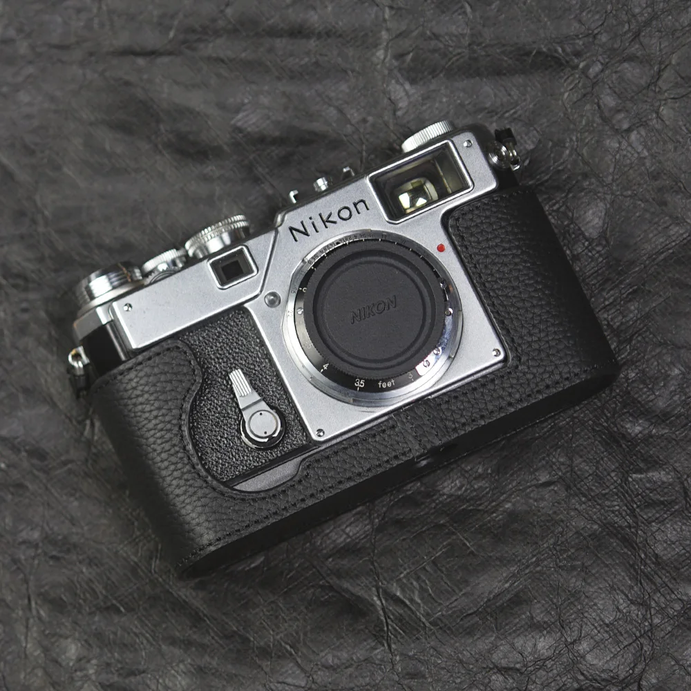 Untuk Nikon F S3 Casing Kulit Asli Setengah Casing F Setengah Tas F Tas Kamera Buatan Tangan Casing Pelindung Retro S3