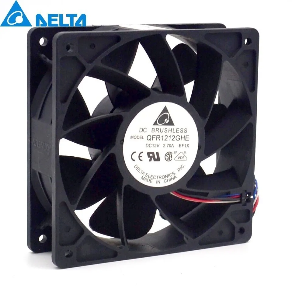 1 szt. QFR1212GHE 12V 2.70A 12038 120MM 12CM 6000 obr./min chłodzenie wentylatora serwera do Delta