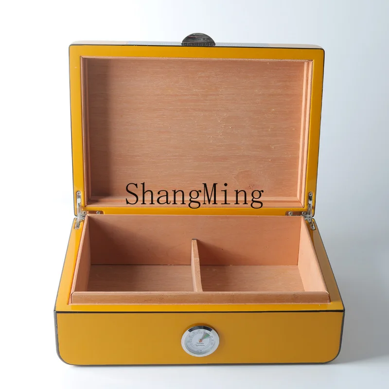 

DSA high-end lacquered cigar wooden box bright paint moisturizing box sealed storage box wholesale wood