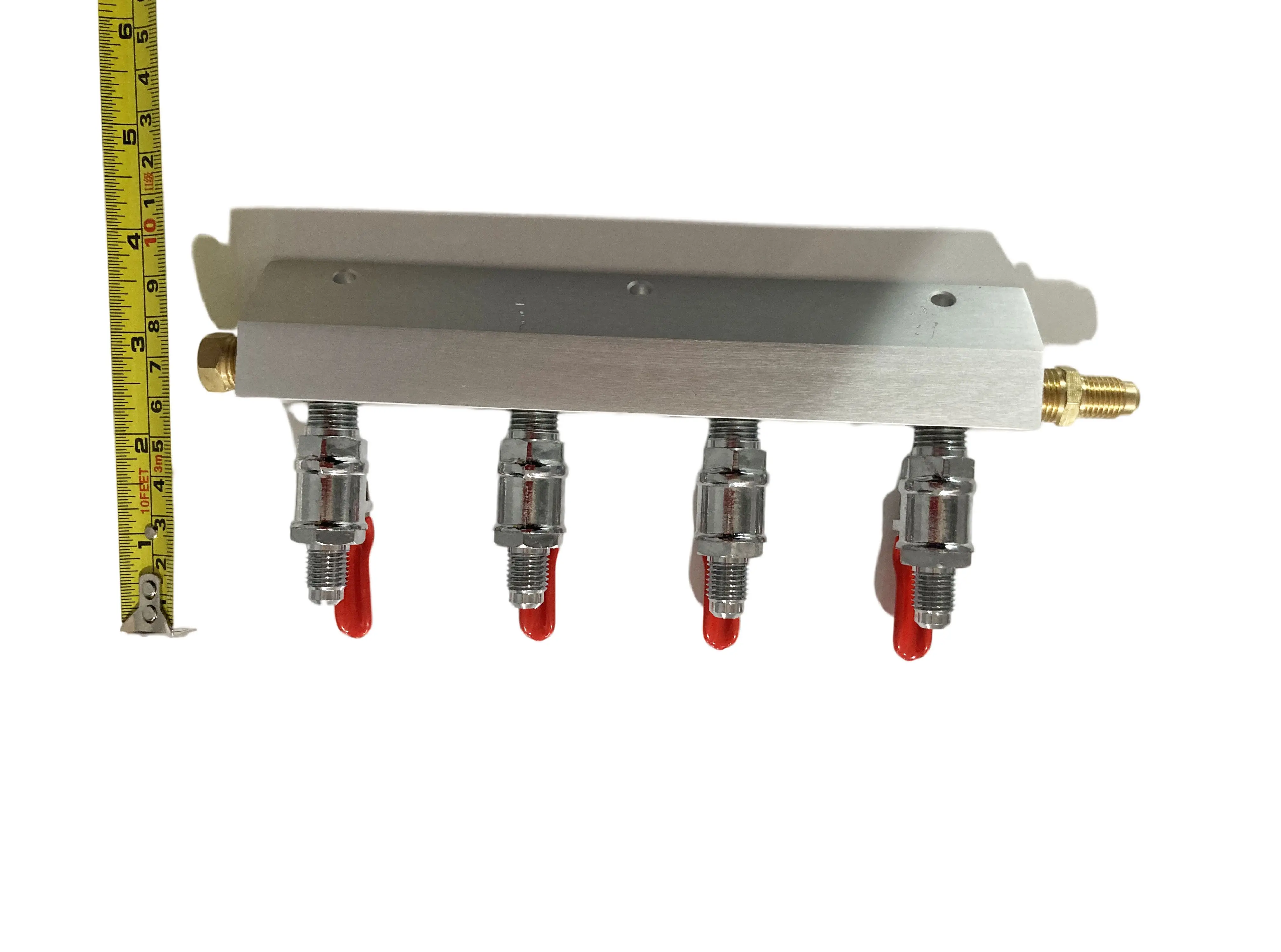 KegLand 4 Output / 4 Way Manifold Gas Line Splitter with Check Valves (1/4\