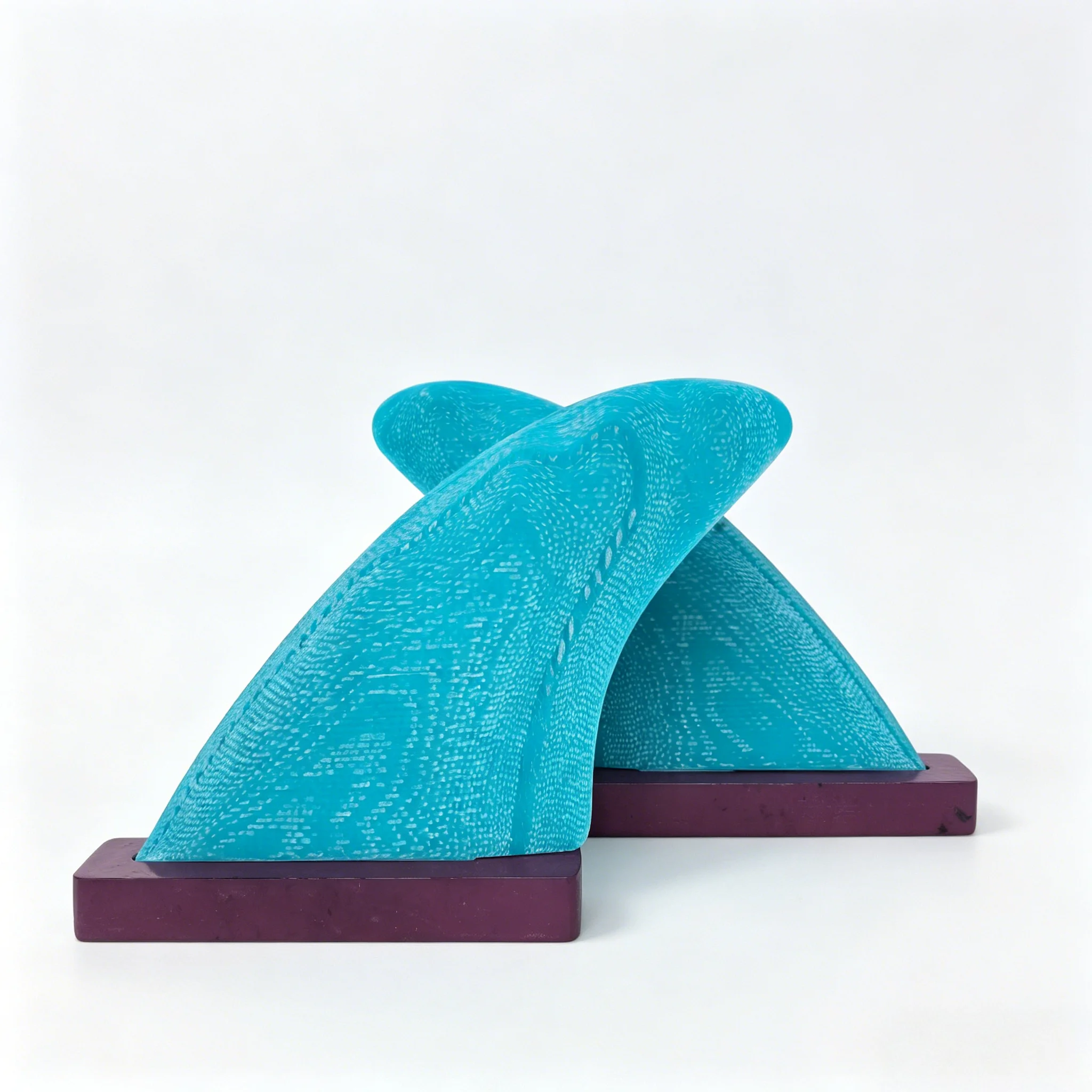 F2 Surfboard Fins, Blue, 2-Pack, made of fiberglass, surfboard accessories, professional surfboard fins, stabilizing and propell