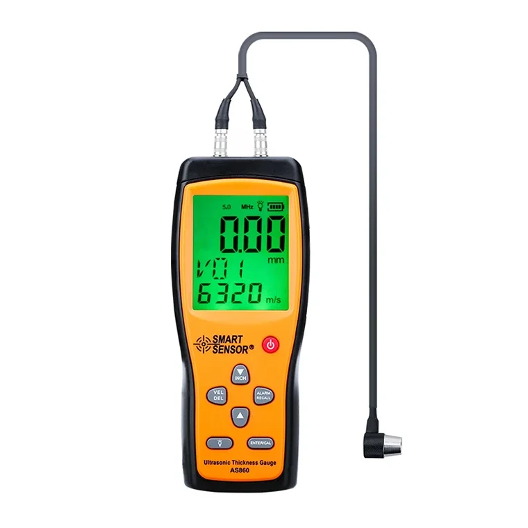 Smart Sensor AR860 Ultrasonic Thickness Gauge Digital Sheet Metal 300mm (steel) Sound Velocity Meter