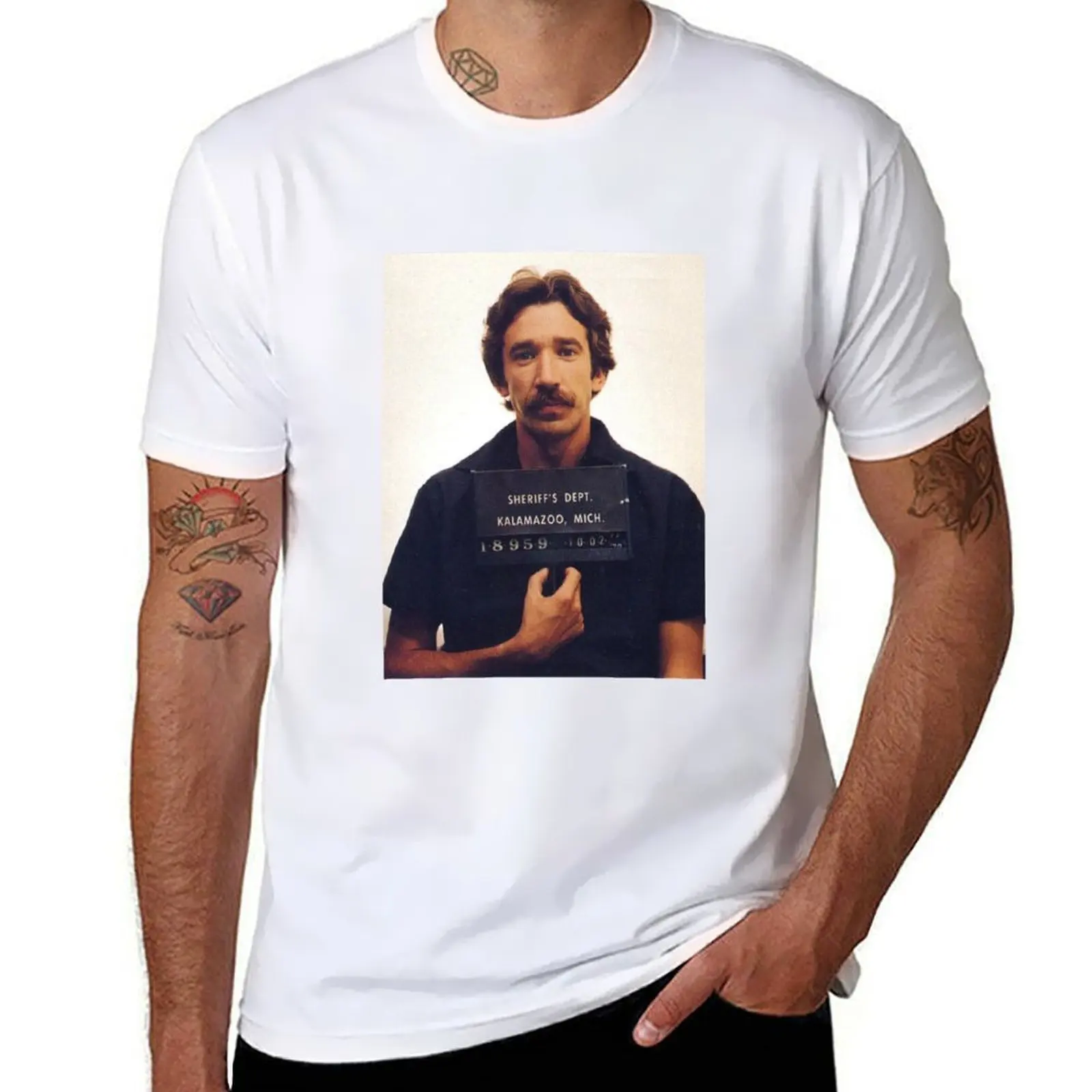 

Tim Allen Mugshot T-Shirt man graphic t shirt man t shirt cotton high quality T-Shirt