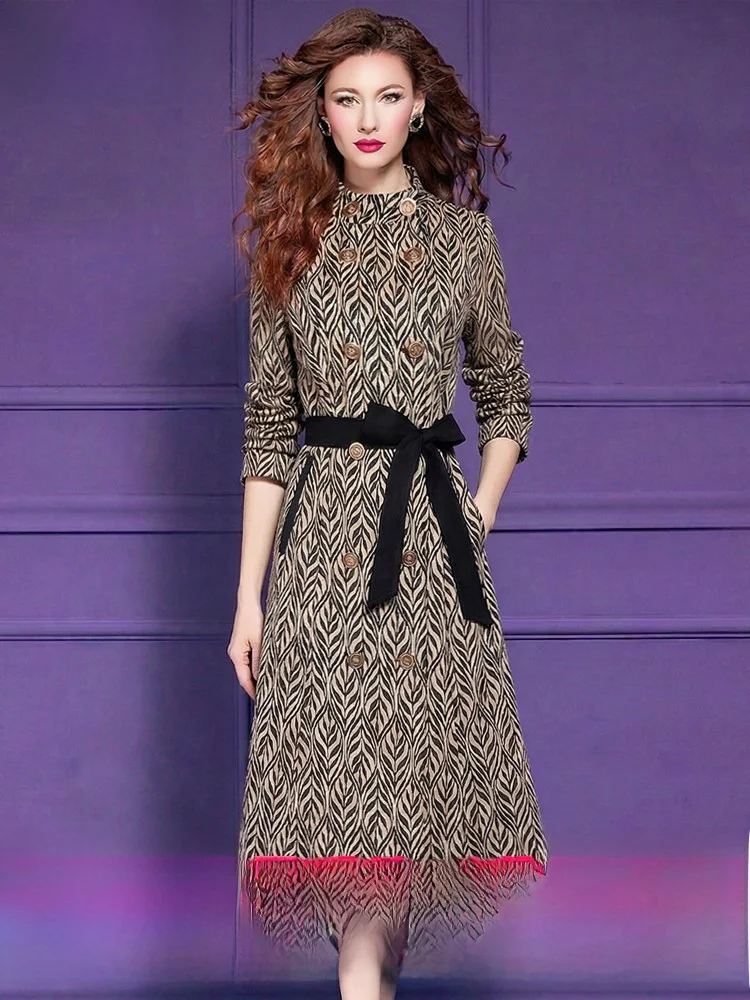 

Элегантное женское платье миди с цветочным принтом, новинка весна-лето, ретро-стиль, стройнящее, А-силуэт, с завышенной талией, из полиэстера