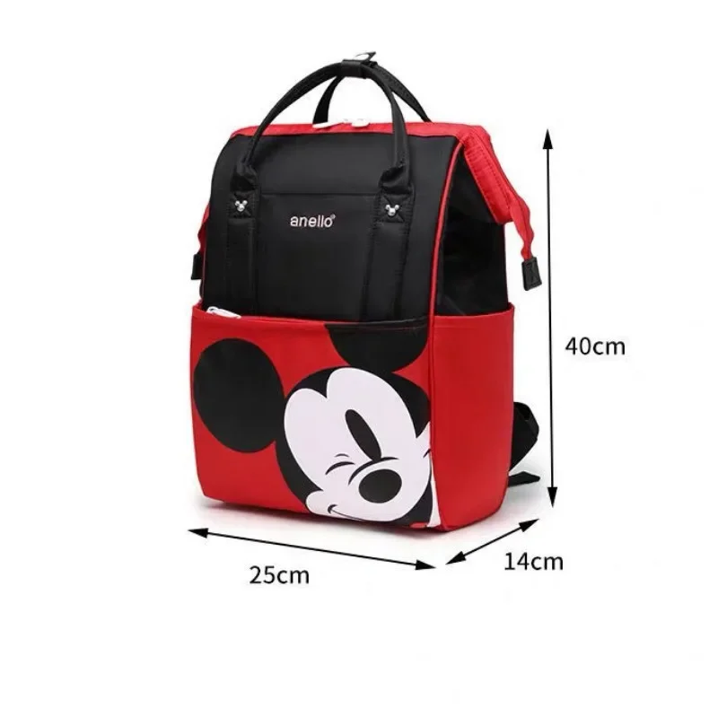 Disney Mickey Mommy Backpack Large Capacity Multi Functional Embroidery Contrast Fashion Personalized Western Style Travel Bag