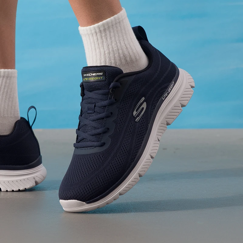 Skechers Men's Shoes Original Lightweight Fashionable Wear-Resistant Non-Slip New Fitness Training Outdoor Sports Running Shoes 8790345-Nvy-7