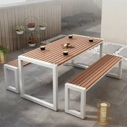 Conjunto de mesa y sillas de Patio para balcón al aire libre, juegos de tres piezas para jardín, combinación de sol impermeable para el hogar Z