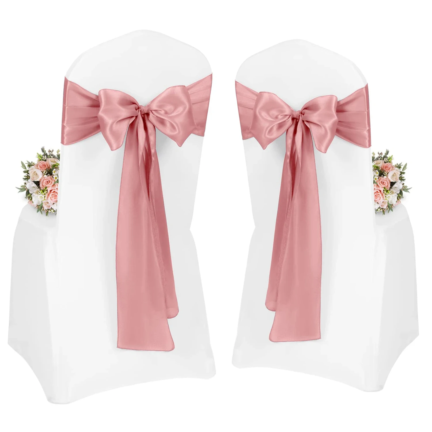 Wholesale Wedding Chair Sashes: Satin Bow Ribbon Ties for Party, Event, Hotel. Elegant Banquet Supplies and Decorations in 10 or