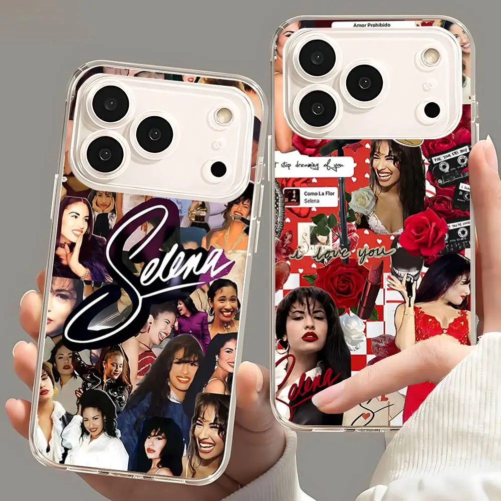 Funda Magnética de Silicona con Diseño de S-Selena Q-Quintanilla, Artista Latina de los 90, para iPhone 17, 16, 15, 13, 14 Pro Max, 11 Plus, 12 Mini