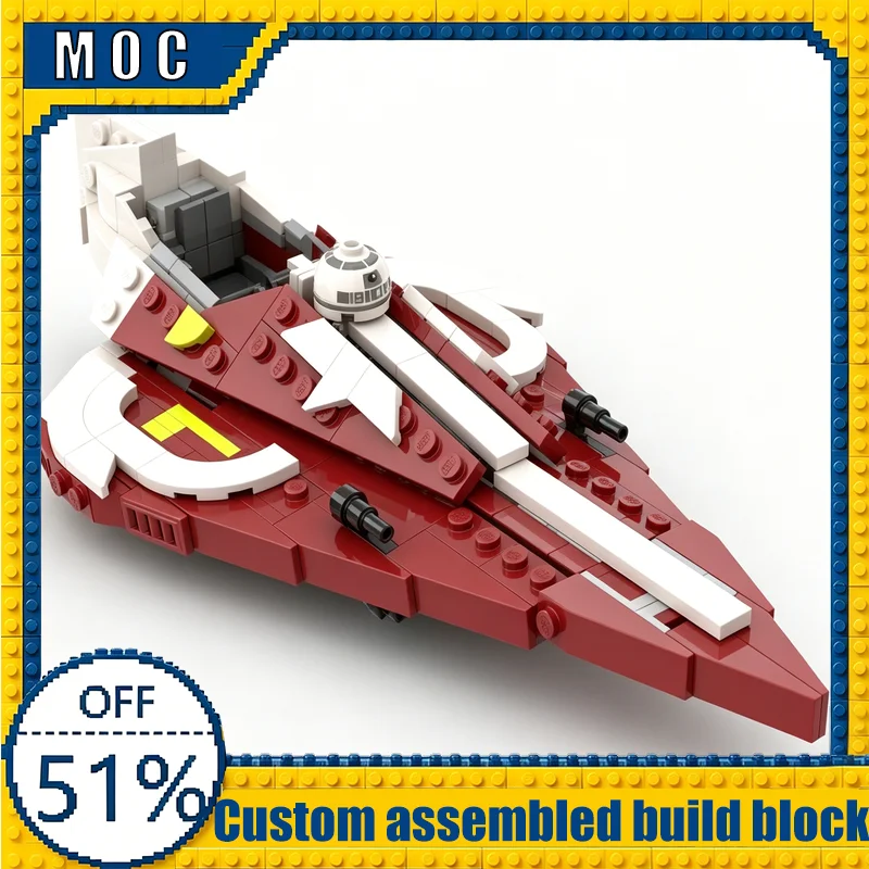 

305 PCS MOC Sci-Fi Space Fighter Building Blocks Model Custom Assembly Educational Toy Display Gift For Boys Birthday Christmas