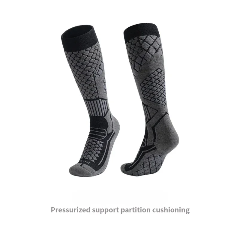 جوارب تزلج حرارية شتوية للرجال والنساء - مقاومة للرياح، سريعة الجفاف، دفء سميك لركوب الدراجات وتسلق الجبال والرياضات الخارجية