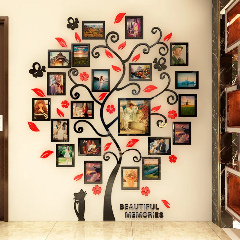 Tree Wall Decorative Sticker DIY Removable Home Decoration Wall Stickers for Family Friend Neighbor Gift