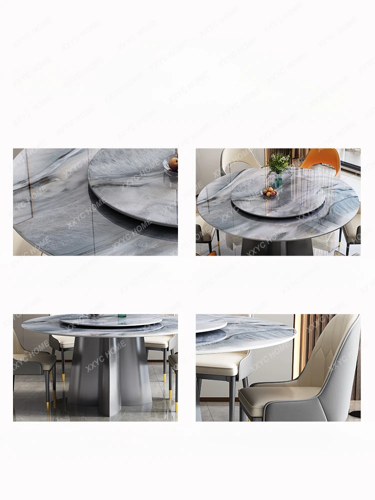 Marble Dining Table and Chair Home Modern Minimalist Super Crystal Stone Small Apartment Stone Plate Microlite Dining Table