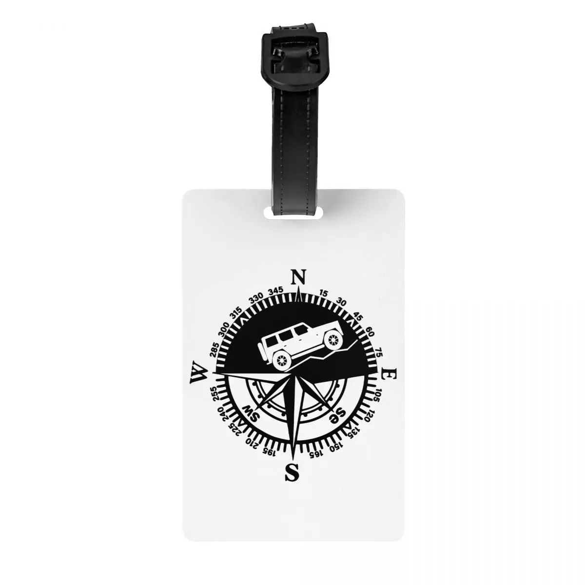 Custom Offroad Mountain Compass Luggage Tag Privacy Protection Baggage Tags Travel Bag Labels Suitcase