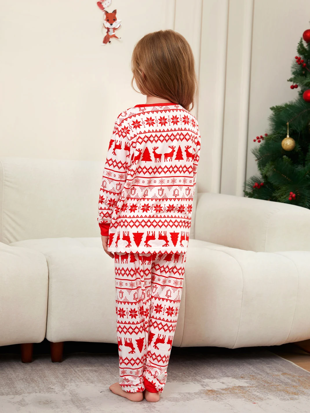 Christmas Family Pajamas 2025 Xmas Matching Outfits Deer Adult Kid Pjs Set Baby Jumpsuit Family Matching Pyjamas