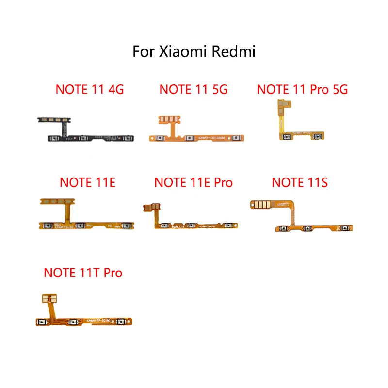 Power Button Switch Volume Mute Button On / Off Flex Cable For Xiaomi Redmi NOTE 11 Pro 4G 5G 11E 11S 11T 11R