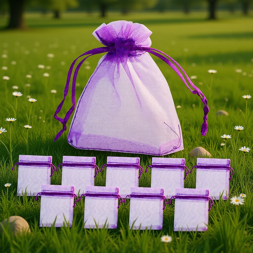 100Pcs Lavender Sachet Bags Multi Functional Drawstring Pouches for Gifts Storage Jewelry and Fragrance Sachets
