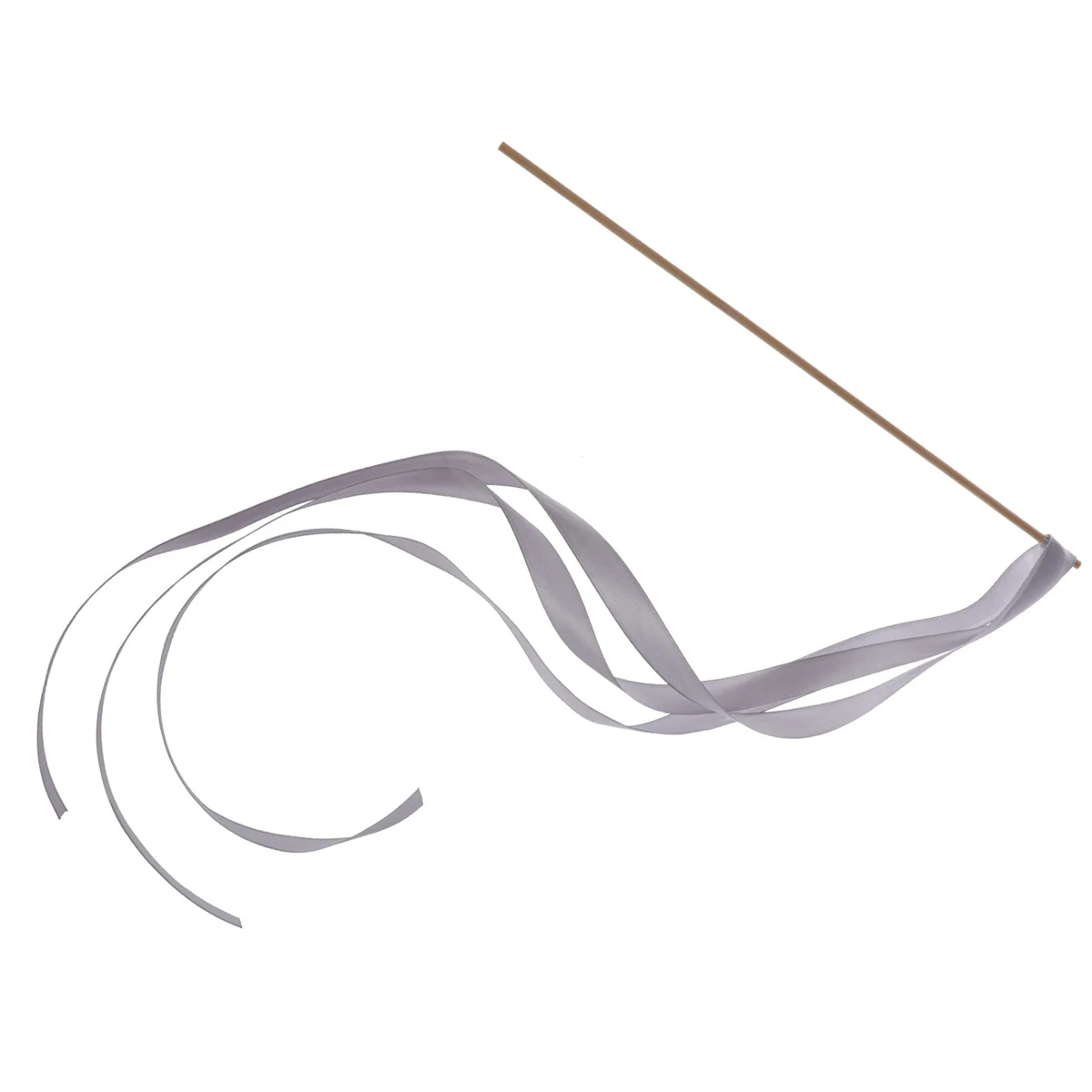 

20 Pcs Ribbon Decorative Wands Fairy Wedding Streamers Sticks Silver Party Favor Fitness