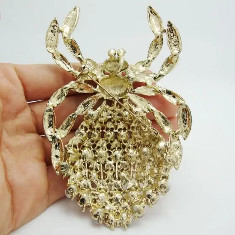 Luxurious Amethyst Zircon Spider Brooch Dinner Party Jewelry Christmas Gift