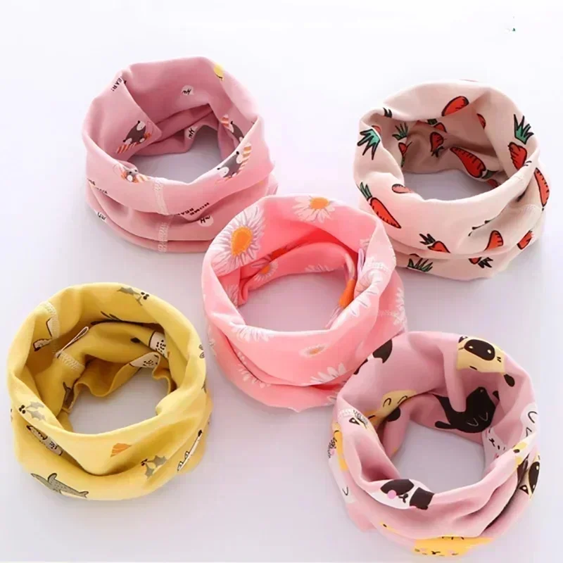 1pcs Winter Children Warmer Neck Scarf for Kids Boys Girls Neckerchief Cute Baby Cartoon Scarf Soft Collar Children´s Scarves