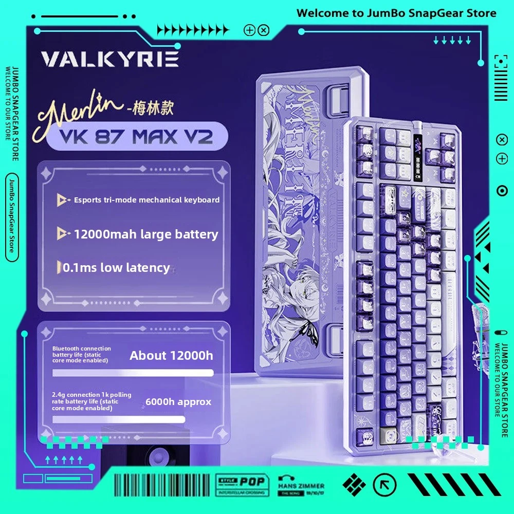 VALKYRIE VK87 V2 Max/ VK87 V2 Mechanical Keyboard Hot Swap Multi-dimensional lighting design Rapid Trigger Gaming Keyboard