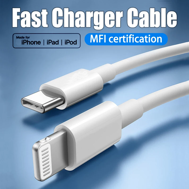 MFI PD 30W Cable For iPhone 14 13 12 11 Pro Max Fast Charging Type C to Lightning Cable For XR XS 8 Plus Data Cable Accessories