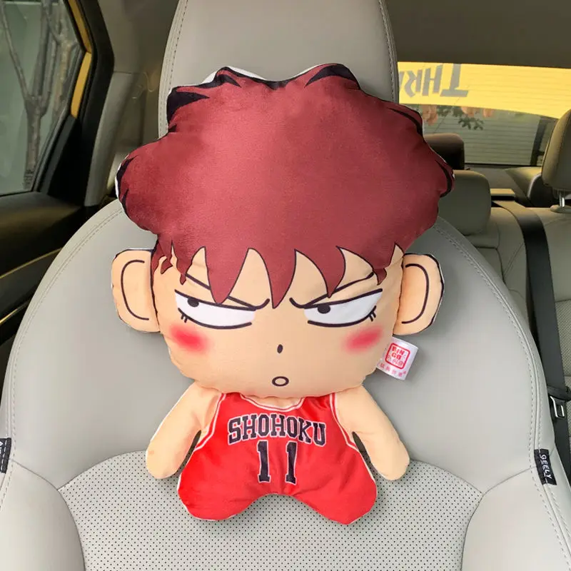 Slam Dunk Master Rukawa Kaede Sakuragi Hanamichi Anime Cartoon Headrest Lumbar Support Creative Personality Cute Car Neck Pillow - view 6