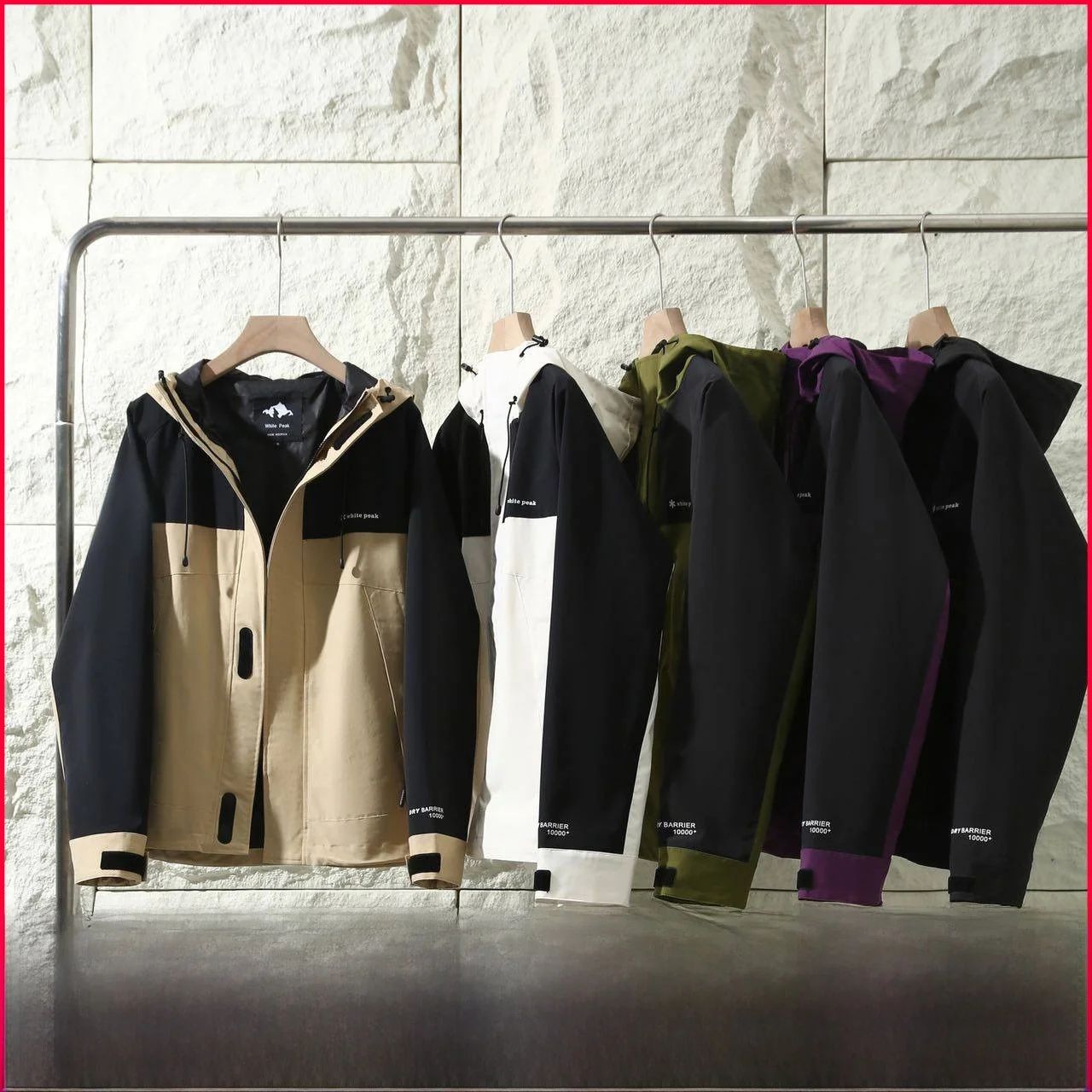 

Уличное ветрозащитное водостойкое пальто для пар Jaet, молодежное повседневное длинное пальто из полиэфирного волокна с подставкой, цветное пальто