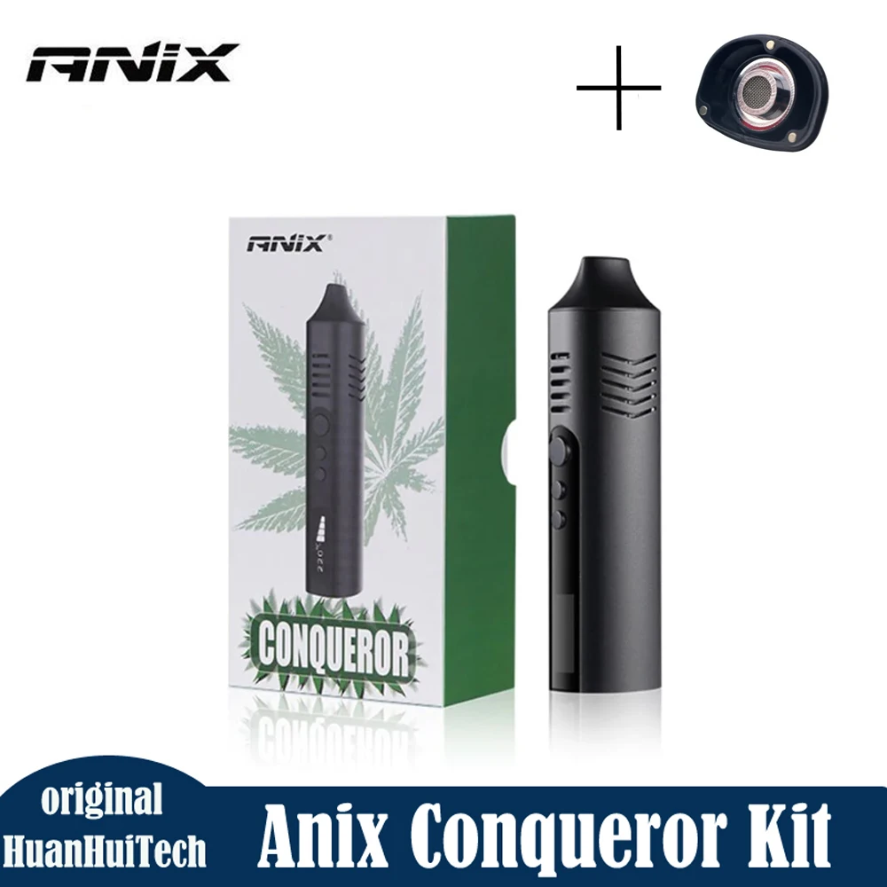 Original Anix Conqueror Dry Herb Vaporizer Kit 2200mAh Battery Ceramic Heat Chamber With OLED Screen Vape E-Cigarette Pen