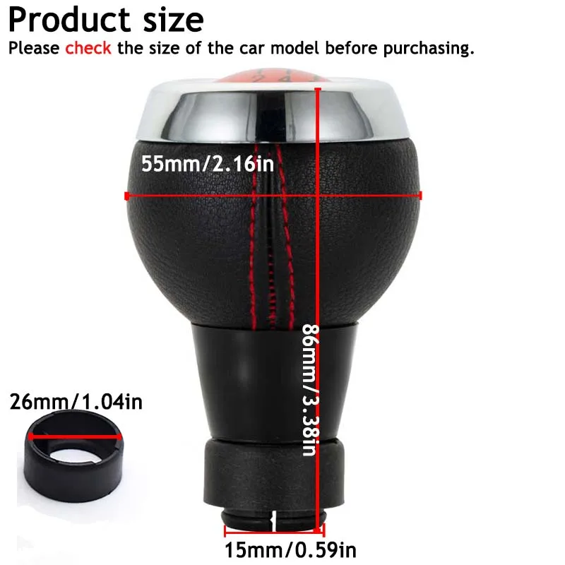 For Mini Cooper S ONE R55 R56 R57 R58 R59 F55 F56 F54 F57 COUNTRYMAN R60 R61 Car Gear Shift Knob Lever Shifter Knob Leather Head