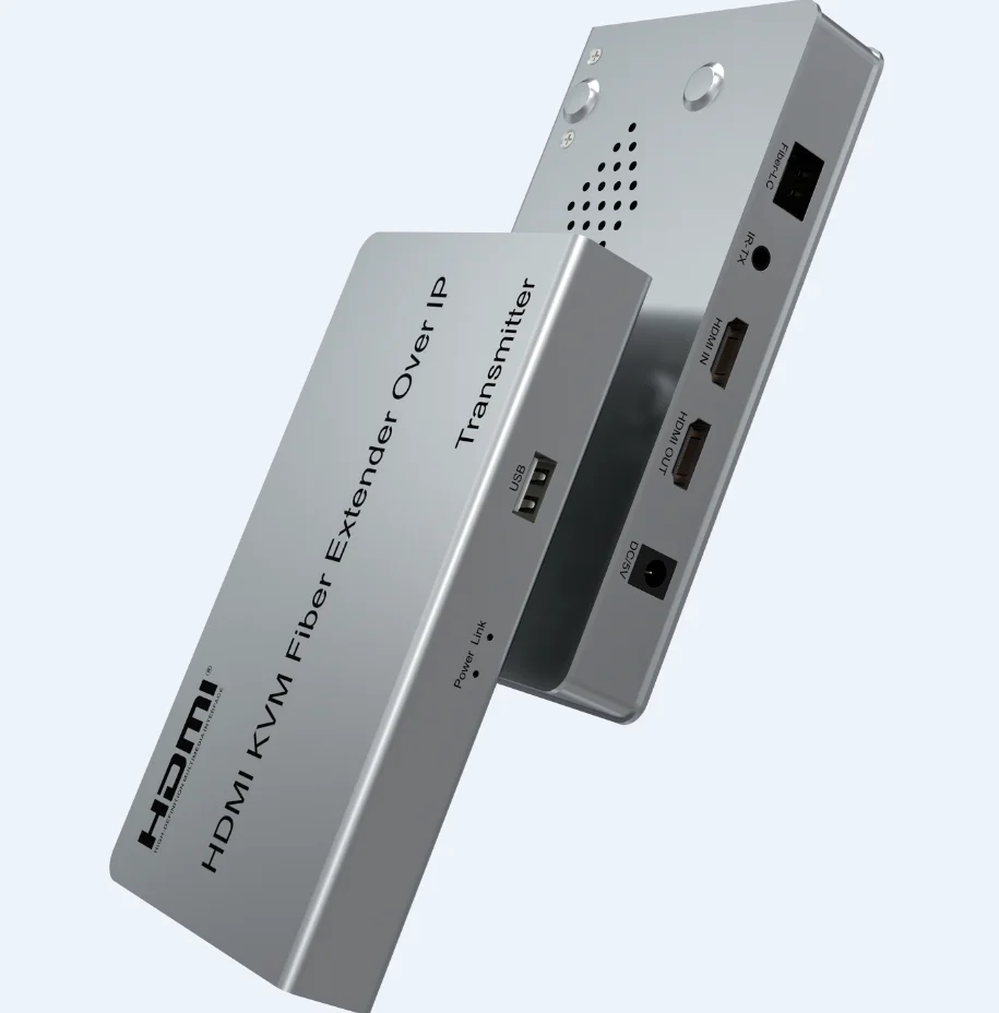 Long Distance 1080p HDMI Fiber Extender 20km Over IP with KVM HDMI Loopout Fiber Extender