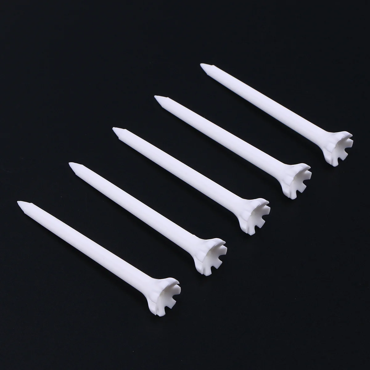 100pcs/Set 70mm Plastic Tees Outdoor Sports Tees Training Equipment Supplies Accessories For Golfer (White)