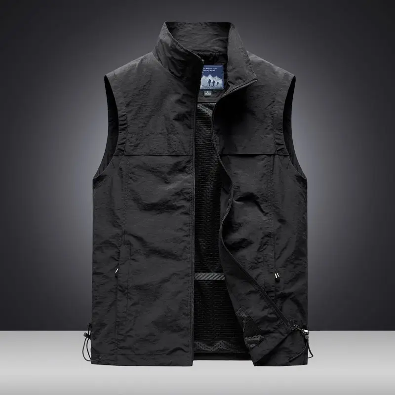 

Мужской уличный рабочий жилет для весны и осени, многокарманный, для фотографии, спорта, повседневной носки, для среднего возраста и отдыха