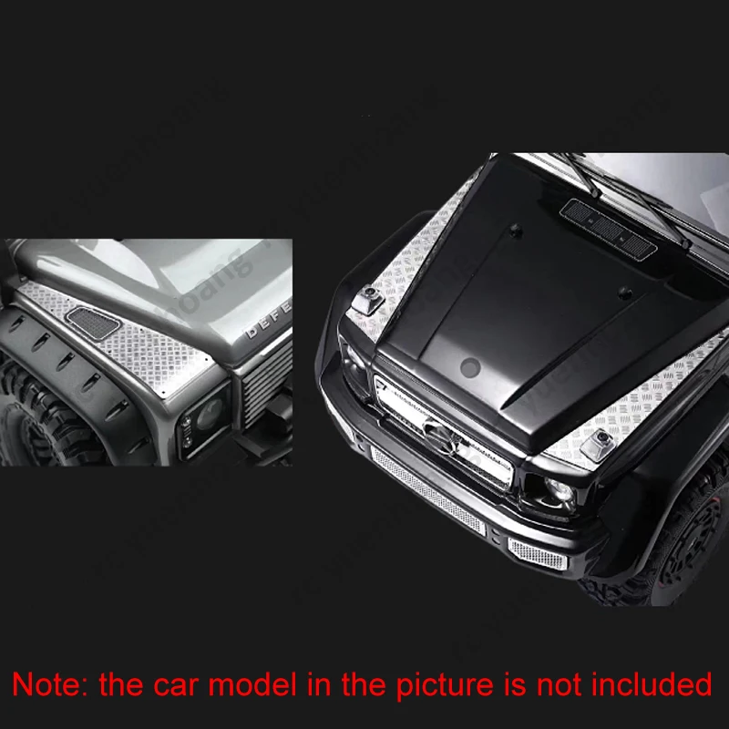 1PCS Stainless Steel Anti-slip Patterned Plate 100x100mm Etched Sheet Simulation Vehicle Modification Accessories for RC Car