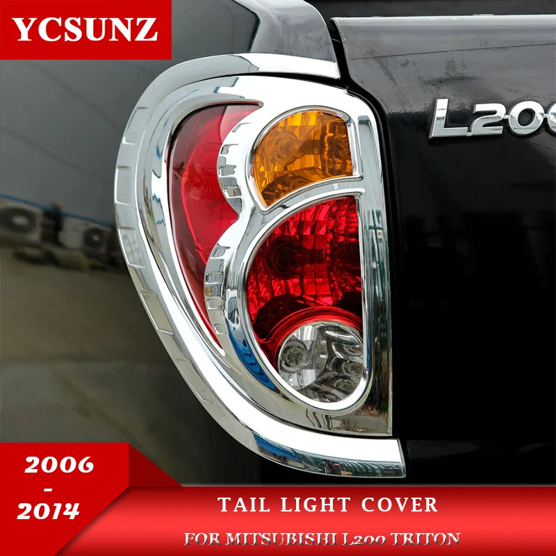 Tail Light Cover For Mitsubishi L200 Triton 2006 2007 2008 2009 2010 2011 2012 2013 2014 Rear Lamp Decoration Car Styling Ycsunz