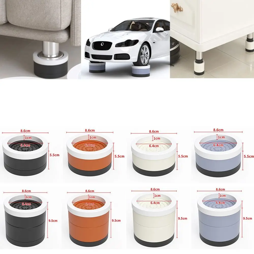 Elevador de patas para muebles, almohadillas antideslizantes adicionales para mesa, sofá, silla, armario, lavadora, resistente