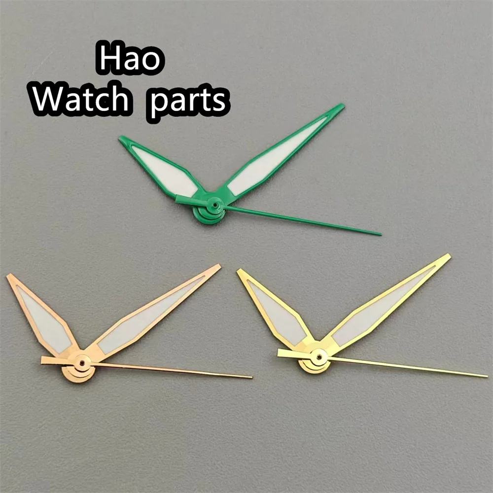 BLIGER Watch Hands Gold Rose Gold Green Hands C3 Green Luminous Fit NH35 NH36 Movement