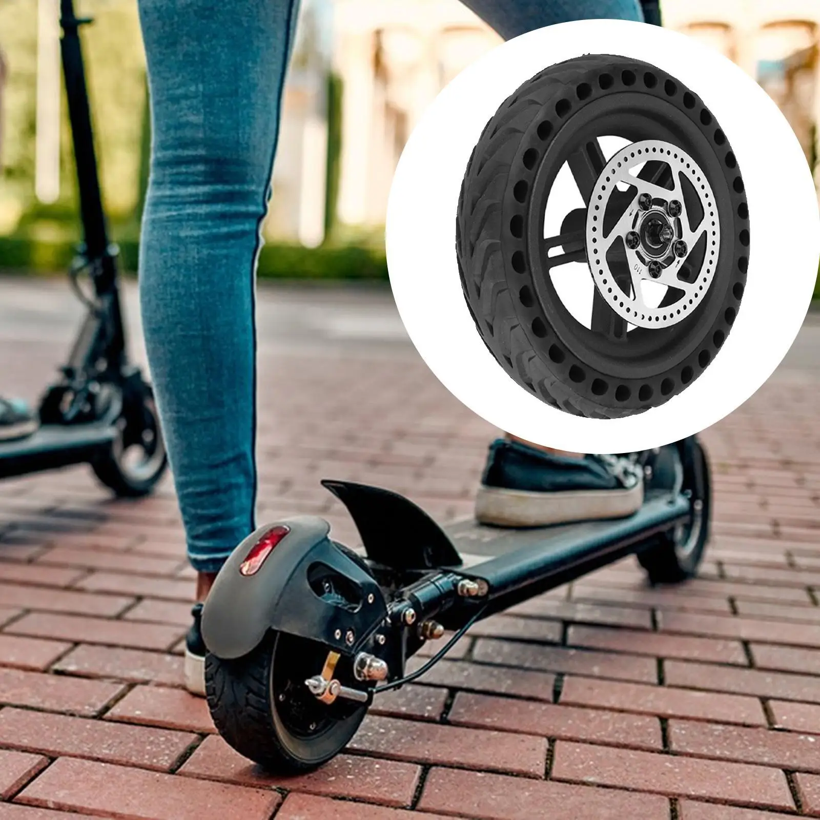 

8,5-дюймовое колесо с твердыми шинами для оборудования для электрического скутера, износостойкие детали