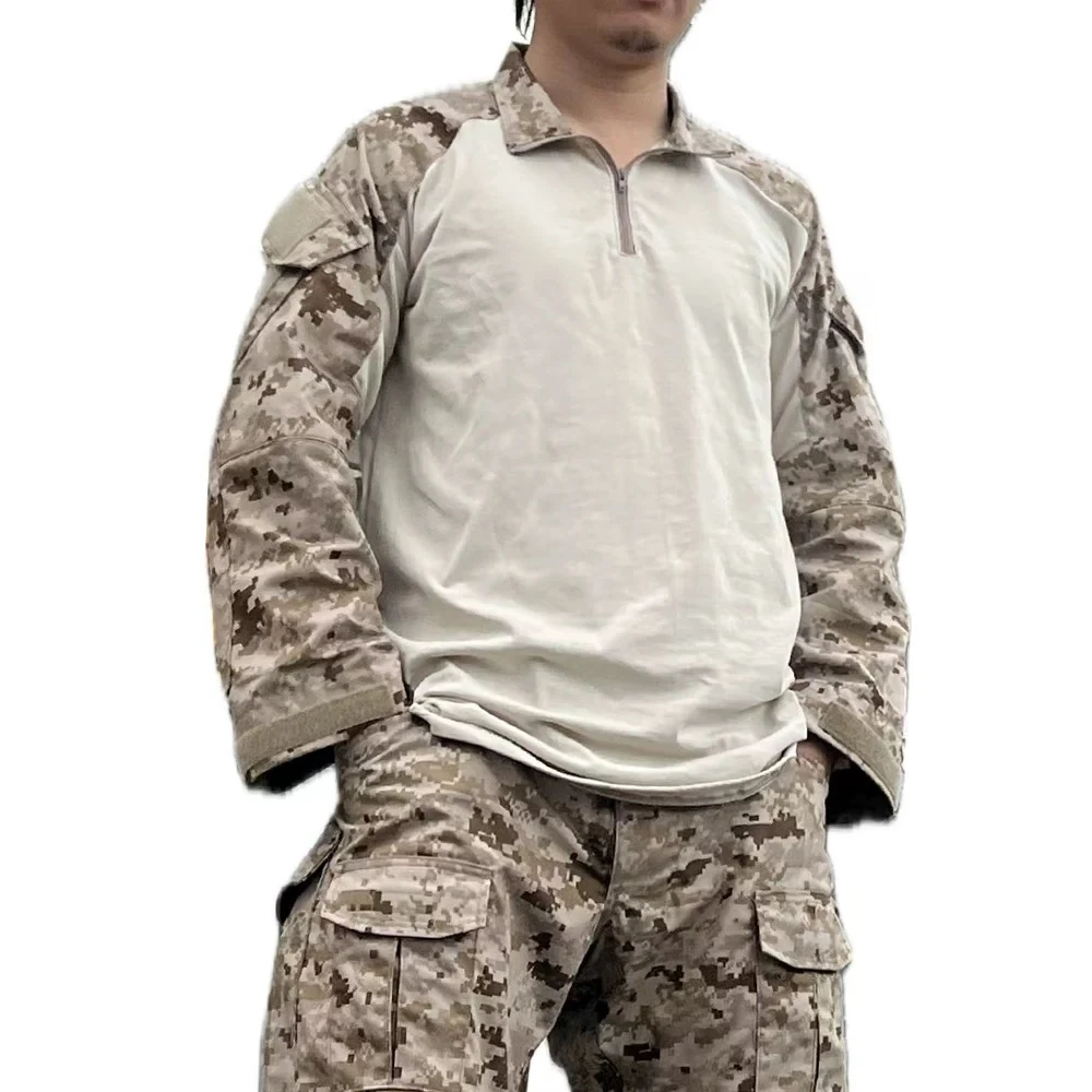 Outdoor Tactical top shirt, Men's Desert digital long sleeved shirt