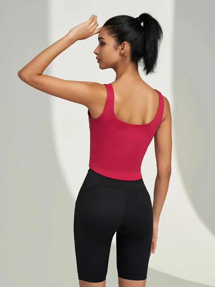 عارية اليوغا سترة رياضية اللياقة البدنية في الهواء الطلق تشغيل امتصاص الصدمات الجمال الظهر عالية الكثافة جمع الصدرية التجفيف السريع حمالات الصدر