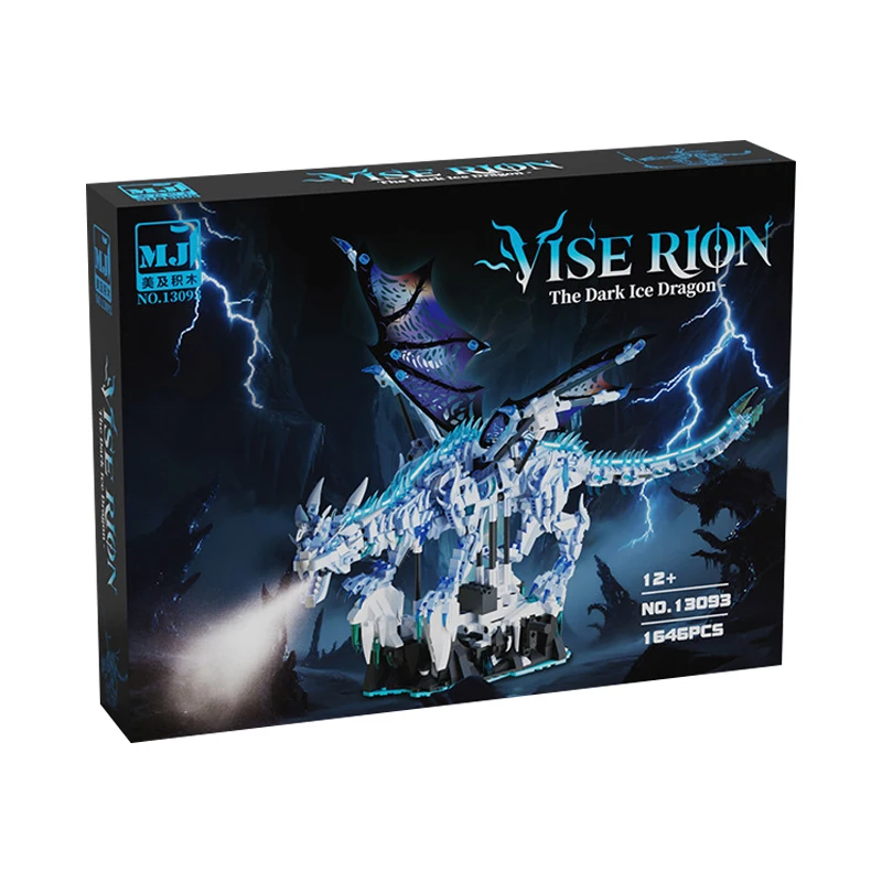 IN STOCK 13093 MOC Mechanical Frost Dragon Building Blocks Bricks Assembling Model DIY Toys for Boys Christmas Gift Sets