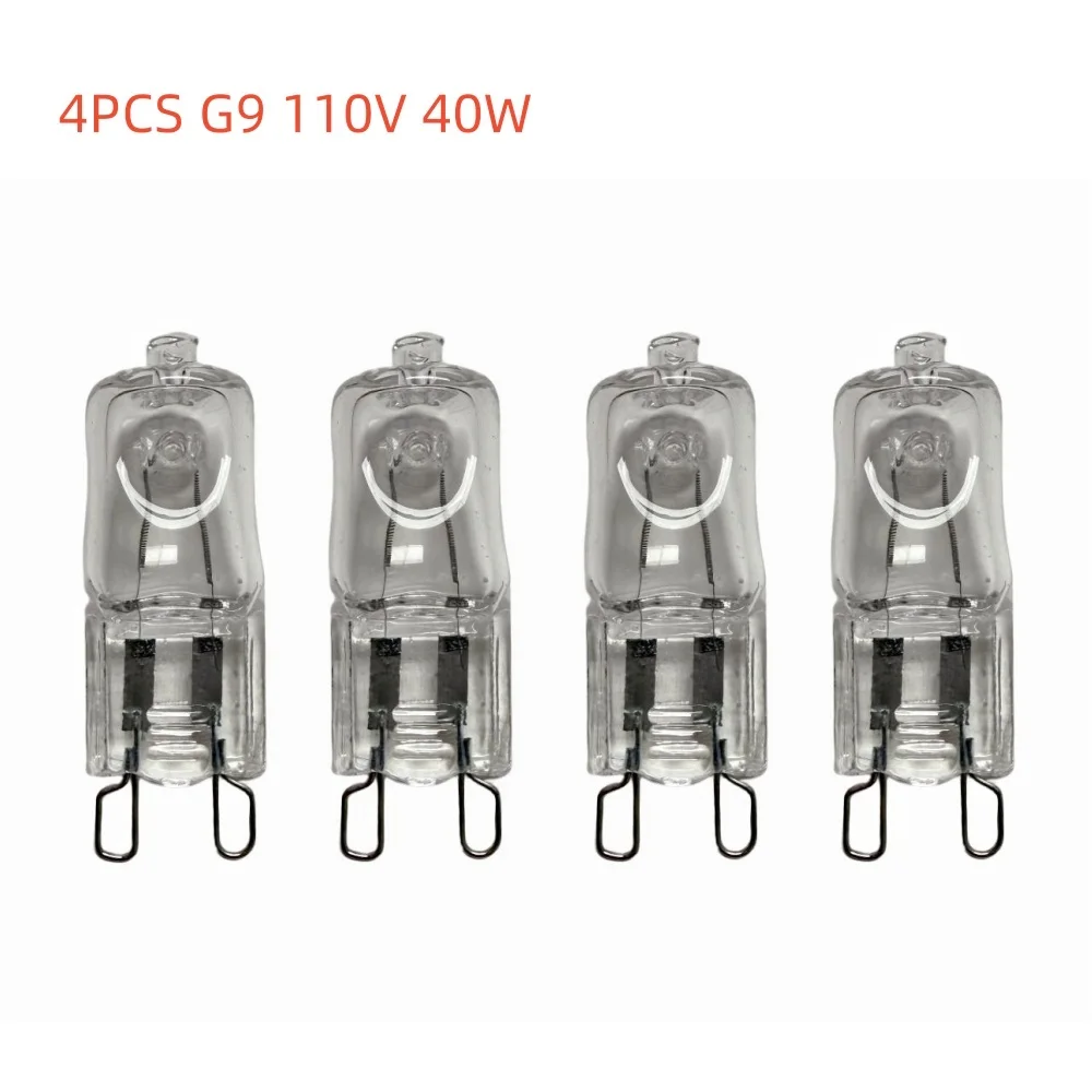 4PCS 110V 40W G9 Oven Light High Tempe Resistant Durable Bulb Lamp for Ovens Fans Etc.