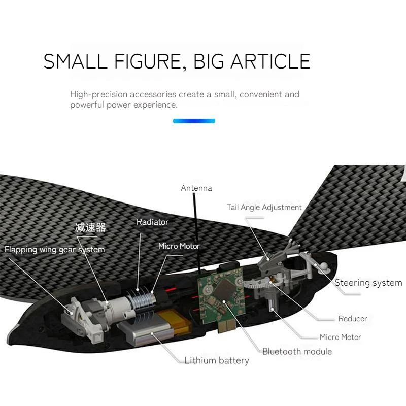 Nowy francuski Metabird aplikacja na telefon komórkowy pilot Bionic Bird mały samolot bezzałogowy urodziny dla dzieci zabawki prezentowe