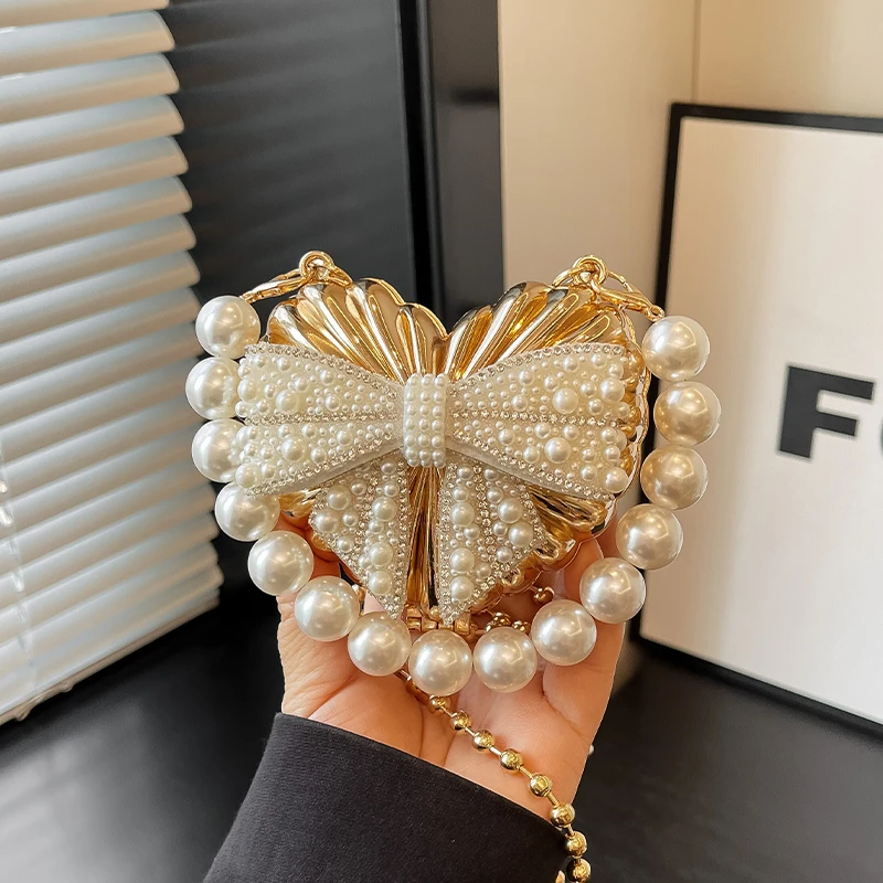 Coin Purse Gold Silver Evening Clutch Bag For Women 2026 Mini Crossbody Bag Metal Chain Shoulder Bag Fashion Lipstick Pouch Lady