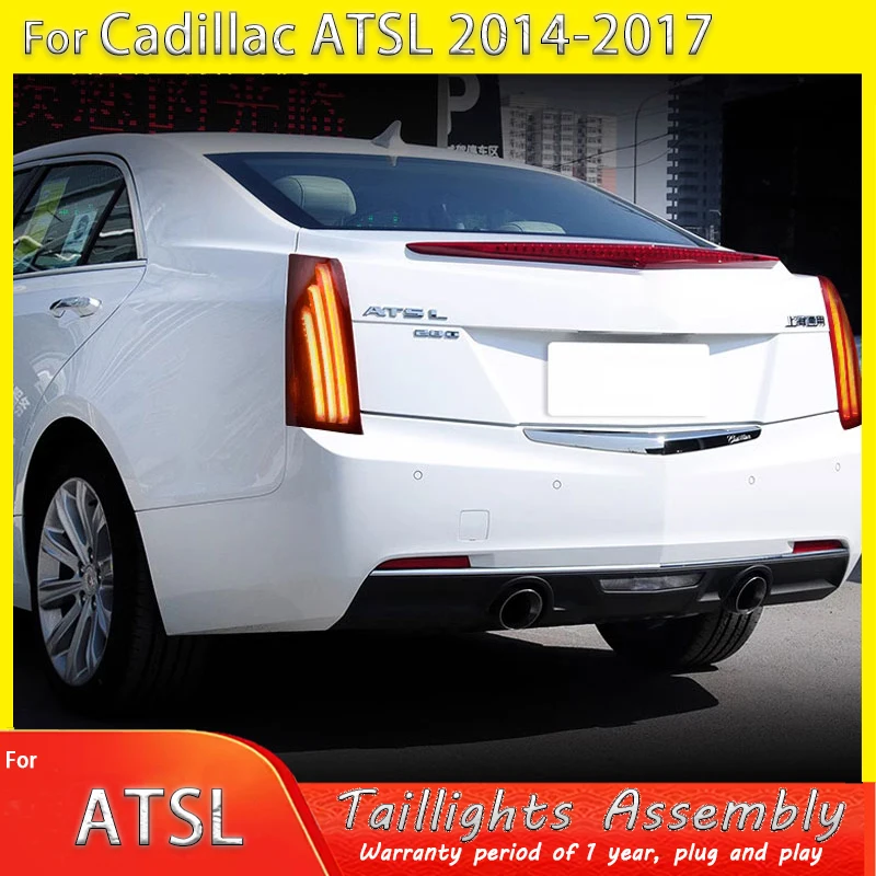

1 Pair LED Tail Light Assembly for Cadillac ATS 2014-2017 Taillights Plug and Play with LED Dynamic Turning Rear Tail Lamps
