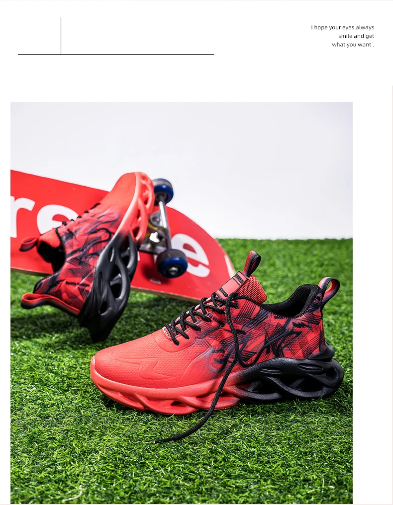 Atmungsaktive Laufschuhe für Herren, modische Sneaker mit Farbverlauf und spezieller Sohle, leichte, stoßdämpfende Sportschuhe mit Schnürung. – Detail 18