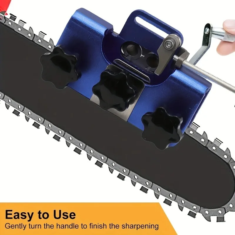 For Chain Saws Hand Cranked Chain Saw Sharpening Fixture Chain Saw Sharpening Kit, Hand Cranked Quick Sharpening Tool
