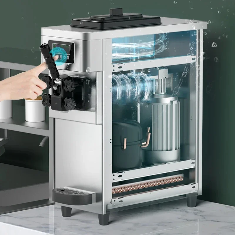 

X-S Cream Machine Commercial Automatic Ice Cream Machine Cone Crispy Tube Desktop Single Head