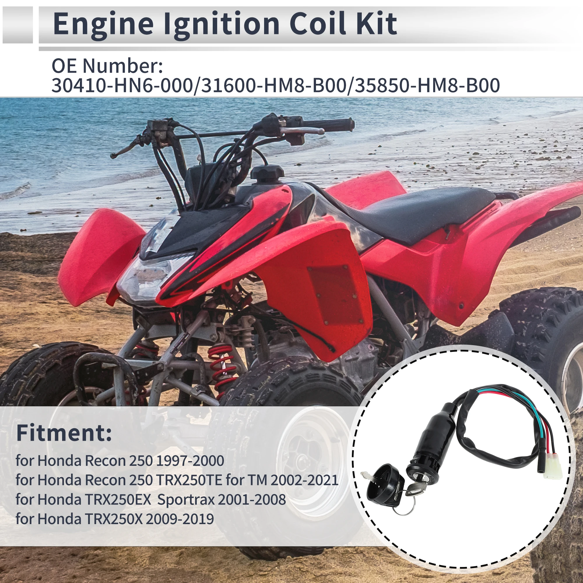 

Комплект катушек зажигания UXCELL No 30410-HN6-000 CDI для Honda Recon 250 1997-2000 гг.
